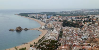 Blanes view from the tower of Castell de Sant Joan Costa Brava