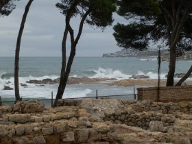 Empuries stormy view to lEscala