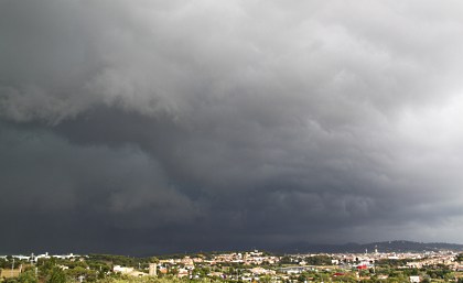 Summer thunderstorm over Palafrugell Costa Brava