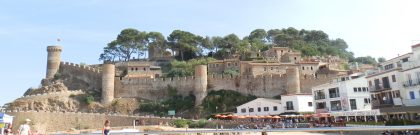 Fortified old town of Tossa de Mar from the main beach