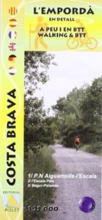 Detailed Costa Brava walking map from editorial Piolet