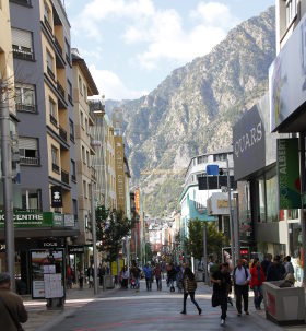 Andorra main shopping street
