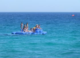 Swimming platforms at Platja dAro