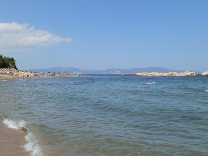 Sea view from beach at Sant Marti dEmpuries