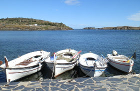 Port Lligat fisherment boats