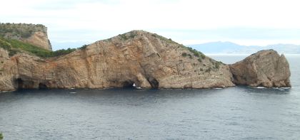 Cala Foradada or Cap del Castell near Estartit with sea caves