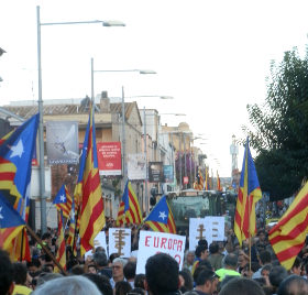Catalan Referendum march in Palafrugell