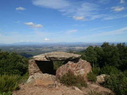 Puig dArques view across the plains of Emporda