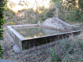 Water pond in the hills behind Sant Climent de Peralta